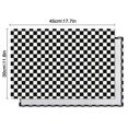 thumbnail image 6 of Black White Checkered Pattern Summer Placemats Table Placemats Set Of 4-Linen Kitchen Washable Placemats Table Mats 11.8"x17.7" Non-Slip Heat Resistant, 6 of 6