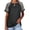 Dark Gray, variant on Short Sleeved Summer Women Patchwork Color Block Raglan Shirt Tops