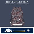 thumbnail image 5 of FORMRS Kids Backpack for School Unisex 17" Casual Bookbag Travel Daypack with Compartment Pockets, Orange Floral Leopard Pattern, 5 of 7