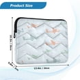thumbnail image 3 of Quilted Laptop Sleeve for 13-16 Inch Laptops Protective Laptop Case Cover Lightweight Travel & Office Essentials Pastel Doodle Airplanes, 3 of 8
