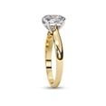 thumbnail image 3 of AFFY Solitaire Engagement Rings For Women 8MM Cushion Cut Lab Created Moissanite 4-Prong Solitaire Engagement Promise Rings in 14k Yellow Gold Over Sterling Silver, Ring Size 8, 3 of 6