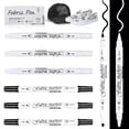 thumbnail image 3 of Becaristey 6pack/lot Creativity With White And Black Dual Tip Textile Markers Washable Textile Markers, 3 of 6