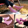 thumbnail image 5 of 5Pack Womens Vintage Wool Socks Winter Soft Warm Thick Cold Knit Crew Socks,Multicolor, 5 of 6