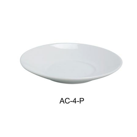 4 in. ABCO Porcelain Saucer for AC-3-P Espresso Cup, Super White - Pack of 36