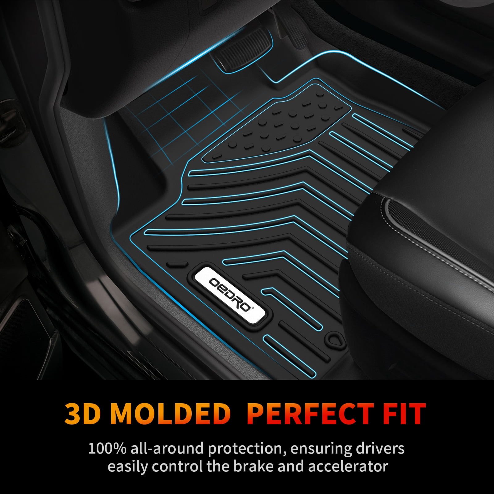 RVNI Floor Mats Trunk Cargo Liners For 2022 2023 2024 Hyundai Tucson NOT Hybrid TPE Rubber