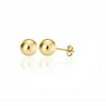 thumbnail image 4 of 14k Solid Yellow Gold Hollow Ball Stud Earrings- Sold as a Pair 20ga, 4 of 6