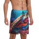 thumbnail image 2 of Balery Colorful Ocean Sea Turtle Pantalones cortos de pijama de punto de algodón para hombre con cinturilla y bolsillos-4X-Large, 2 of 6