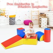 5 Piece Climb and Crawl Foam Activity Play Set,Safe Active Climbing,Lightweight Interactive Set