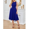 thumbnail image 2 of Vestido de verano GRACE KARIN A Line 2025 Sin Mangas Royal Blue S, 2 of 5