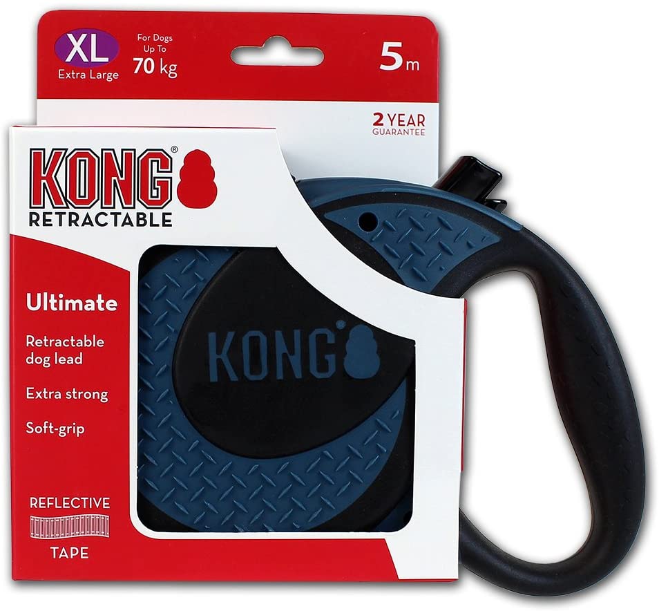 Collars, Harnesses & Leads Extra Large Grey KONG Ultimate Retractable