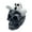 Black, variant on Shoreew Mini Skull Head with Ghost Figurine Spooky Skeleton Head Ghost Halloween Decor for Gothic Porch Indoor Office Desk Tabletop Mantel Decoration