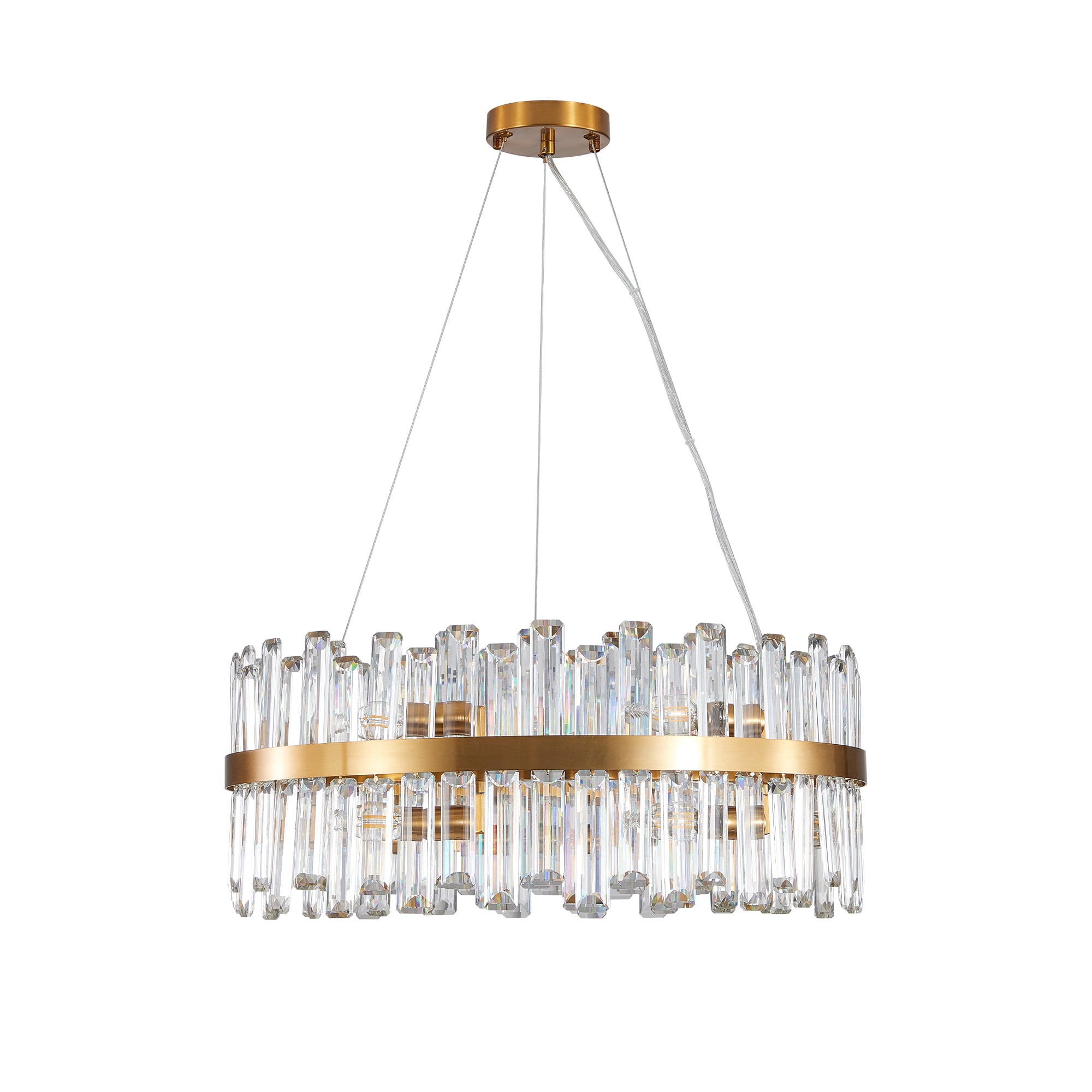 Jopath 23.6" Golden Luxury Crystal Chandelier Modern Chandeliers Lights Fixture Hanging Pendant Light Fixture for Dining Room Bedroom Living Room