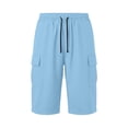 thumbnail image 3 of FhsagQ Male Cargo Short Pants for Men with Slanted Front Pockets and Backless Design for Utility Workwear Sky Blue Size S, 3 of 8