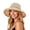 Beige, variant on FINALGANG Womens Wide Brim Woven Straw Sun Hat With Colorful Beaded Chin Strap For Summer Beach Vacation Outdoor Activities Leisure Hat