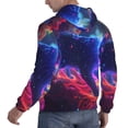 thumbnail image 6 of Rateoe Cosmic Cat Psychedelic Journey Pattern Mens Hoodie, Pullover Hooded Sweatshirt, Kangaroo Pocket Hoodie Ideal for Daily Wear, Travel and Home-3X-Large, 6 of 7