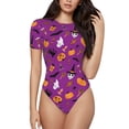 thumbnail image 1 of Fotbe Halloween2 Body de Mujer con Cuello Redondo y Mangas Cortas, Sin Mangas Ajustado, Suave, Cómodo y Básico-X-Large, 1 of 7