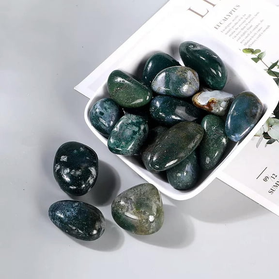 MATROOY Wholesale Lot 50pcs Natural Indian Agate Stone Tumble Healing Energy Polished