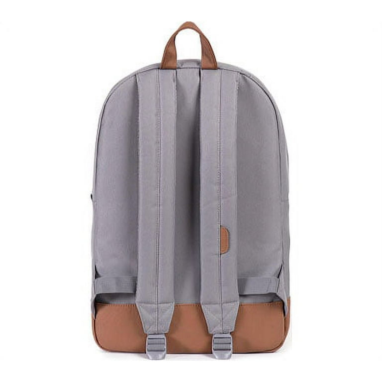grey herschel backpack with colored zipper Herschel Heritage Unisex Polyester Grey Casual Backpack 10007-00061-OS