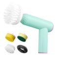 thumbnail image 3 of Wireless Electric Cleaning Brush, Multifunctional Handheld Cleaner, USB Rechargeable, 4 Replaceable Brush Heads, Bathroom, Kitchen, Floor, Tile Cleaning, Joint-Saving Tool, 3 of 6