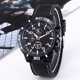 thumbnail image 4 of Hombre plástico espejo superficie reloj de cuarzo negocio deportes aleación carcasa reloj de pulsera de acero inoxidable accesorios de muñeca regalo blanco seitruly AP004695-01, 4 of 7