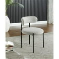 thumbnail image 7 of Maklaine Contemporary Cream Finished Fabric Dining Chair, 7 of 7