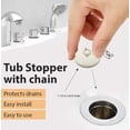 thumbnail image 2 of Tapón para bañera Gadgetime USA de goma, cubre desagüe de 1,5 a 2 pulgadas, 2 of 6