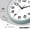 D_blue-gray, variant on Atomic Wall Clock 14 Inch, Modern Clock Battery Operated Classic Analog Decorative for Kitchen, Living Room, Office, Bedroom, Bathroom (Silver)