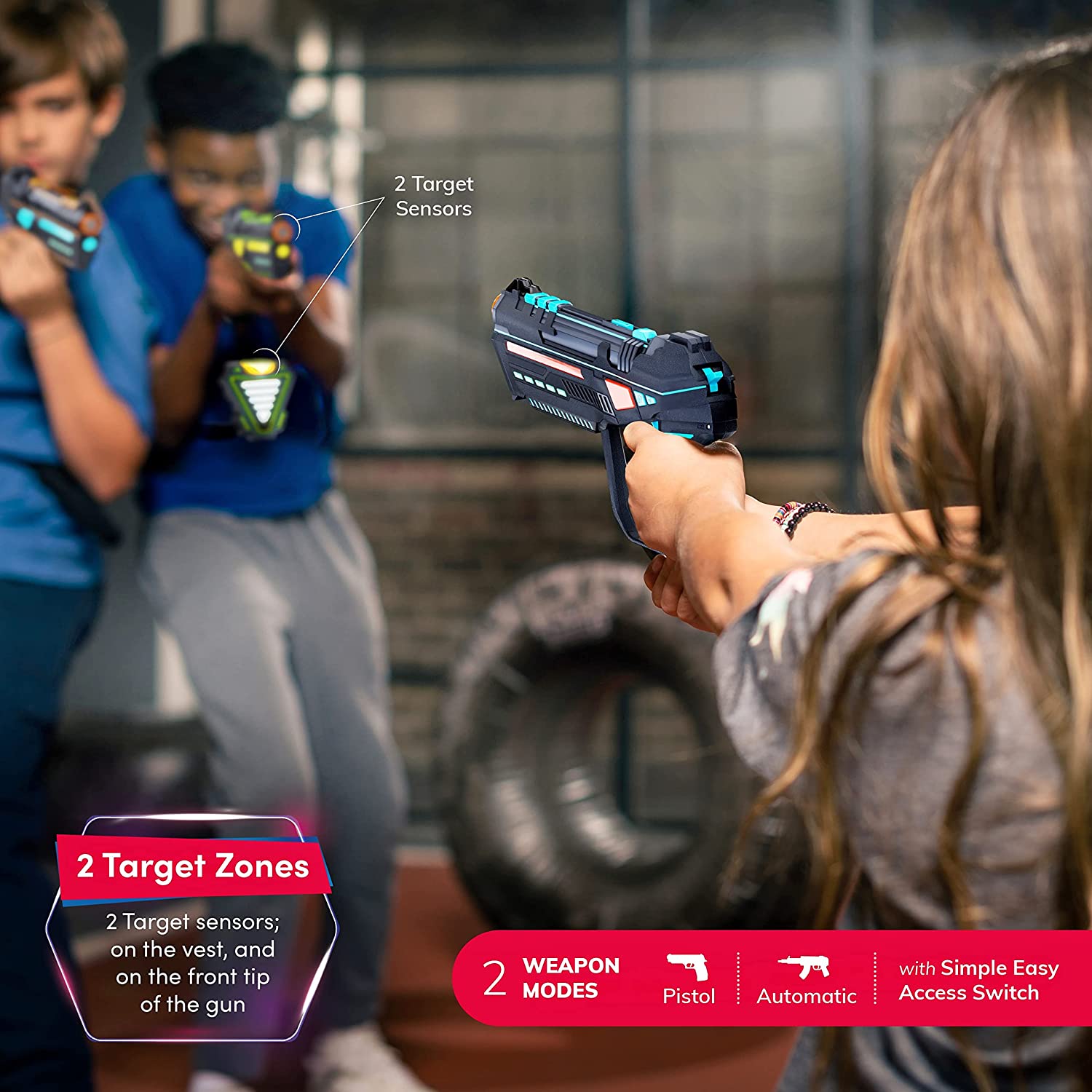 Cool　Games　Gun　Year　for　Rechargeable　Tag　Teens　Set　8+　for　Age　Vest　Toys　Boy　Sensors　Laser　Ideas　Adults,　Kids,　Fun　Teenage　Group　with　Teen　Old　Outdoor