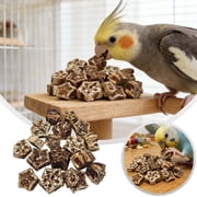 Bird Chew Toy Natural Wood Chip Parrot Teeth Blocks Parrot Foraging Toy Stress Relief Cage Accessory for Parakeet Cockatiel Conure Small Medium Pet Birds 6 Pcs Random Style