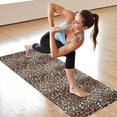 thumbnail image 6 of Brown and Black Leopard Print Hot Yoga Mat Towel Non Slip for Hot Yoga - Quick-Drying Yoga Mat Cover with 4 Corner Pockets with Travel Bag - Hot Yoga Towel Non Slip 74"x26", 6 of 6