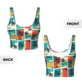 thumbnail image 6 of Uemuo Colorful Hawaii Palms Pattern Women's Sports Bra - High Impact Support, Breathable, and Comfortable Athletic Bra for Running, Yoga, and Workouts, 6 of 9