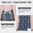 thumbnail image 6 of Pioneer Flower Floral Print Pattern Apron for Women and Men, Cotton Linen Waterproof with Pockets, Adjustable, 33x27 Inch for Kitchen, Gardening, BBQ, Salon, 6 of 6