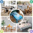 thumbnail image 5 of Blue Marble Gold Swirl Pattern Rectangle Tablecloth 60"x102",Waterproof Polyester Rectangle Table Cloth, Wipeable Spillproof Polyester Tablecloth for Dining, Camping, Indoor and Outdoor, 5 of 6