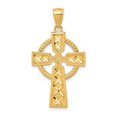 thumbnail image 1 of Real 14kt Yellow Gold Celtic Cross Pendant; for Adults and Teens; for Women and Men, 1 of 3