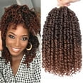 thumbnail image 4 of WEIF-8 Packs Ombre Brown Passion Twist Hair 10 Inch Pre Twisted Short Passion Spring Twist Crochet Braids Hair With Curls At The Ends Synthetic Bohemian Braiding Hair Extensions for Women T30#, 4 of 4