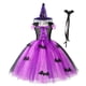 thumbnail image 3 of Vestido de malla de murciélago de bruja para niñas, disfraz de Cosplay para Halloween, fiesta de carnaval, sombrero de bruja tejido de cola para niños pequeños, vestido de Graduación, 3 of 5