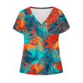 thumbnail image 7 of Womens Summer Tops 2026 V Neck Short Sleeve Shirts Trendy Dressy Casual Hawaiia Floral Vacation Outfits Printed, 7 of 7