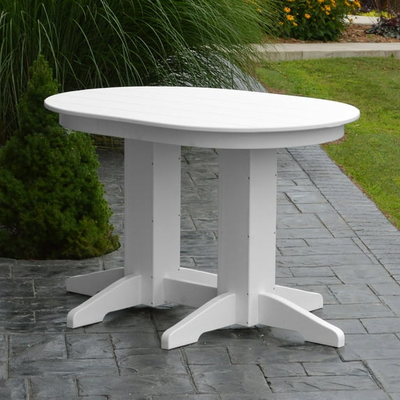 A & L Furniture Poly 48 x 33 in. Oval Outdoor Dining Table