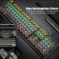 thumbnail image 2 of Mistaha 104-Key Wired Mechanical Keyboard with Blue Switches and White Color Option, Metal Matte Panel, Six-Color Backlight, No Key Conflict., 2 of 6