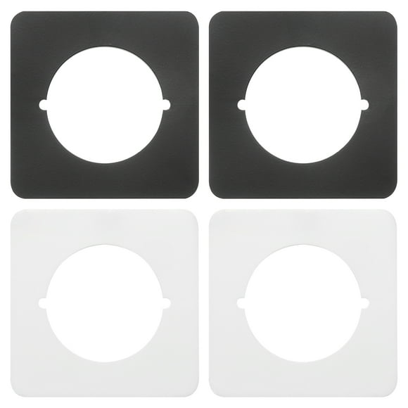 Uxcell Door Knob Plates, 2 Pcs Square Plate Cover for Door Deadbolt Black