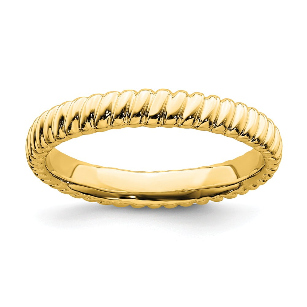 Best Quality Free Gift Box Sterling Silver Gold-plated Ring by Stackable Expressions Best Quality Free Gift Box Sterling Silver Gold-plated Ring by Stackable Expressions