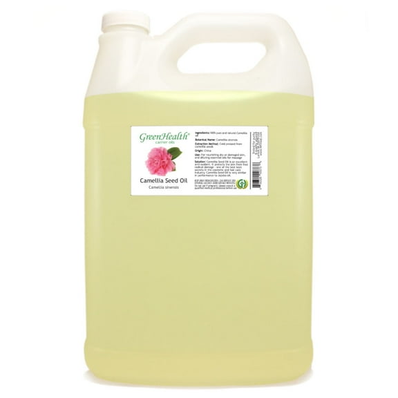 GreenHealth Camellia Carrier Oil 1 Gallon Clear Plastic Jug with Cap
