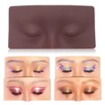 thumbnail image 1 of Tabla de práctica de maquillaje de ojos y cara de silicona, práctica de maquillaje realista y reutilizable, tabla de práctica de maquillaje con pintura facial, 1 of 5