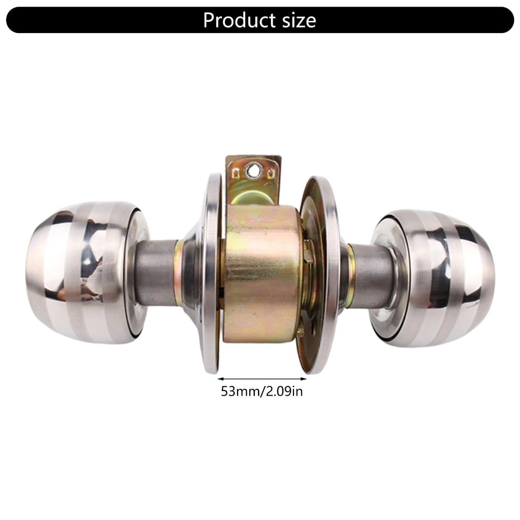 Geemin Zinc Alloy Round Door Knobs Knobset for Hallway, Closet Easy to Install