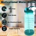 thumbnail image 3 of Motivational Water Bottle with Time Marker 64oz Tumbler with Straw BPA Free Leakproof for Men Women School Office Workout Yoga Camping Hiking Fitness Outdoor Activities (Blue), 3 of 7