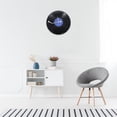 thumbnail image 4 of Quartz Round Retro Wall Clock Art Design Kitchen Living Room Home Decoration Vinyl Record Clock Blue + Black Plastic, 4 of 8