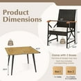 thumbnail image 3 of Costway 5 PCS Patio PE Wicker Dining Set Table and Chairs with Cushions 1.9" Umbrella Hole, 3 of 6