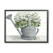 Stupell Country Watering Can Bouquet Botanical & Floral Painting Black Framed Art Print Wall Art