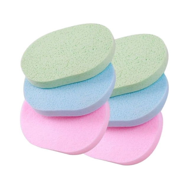 Minnieouse 6x Esponja desmaquillante de tamaño apto para viajes - Esponja desmaquillante de limpieza eficaz y gruesa Type3 NO3