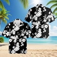 thumbnail image 2 of Netecom Sakura Cherry Blossom Hawaiian Shirt for Men, Japanese Button Down Summer Beach Short Sleeve, Floral Style, S-5XL, 2 of 6